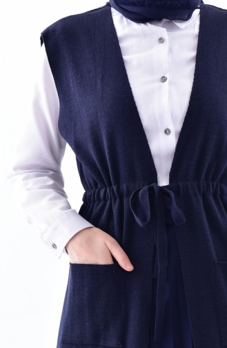 iLMEK Pocketed Vest 38822-08 Navy Blue 38822-08