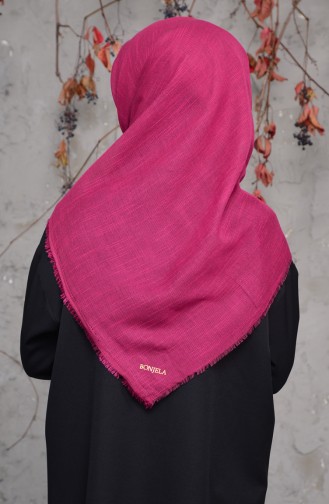 Cotton Scarf 2144-13 Pink Black 2144-13