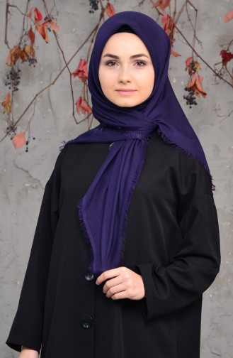 Cotton Scarf 2144-28 Navy Blue Purple 2144-28