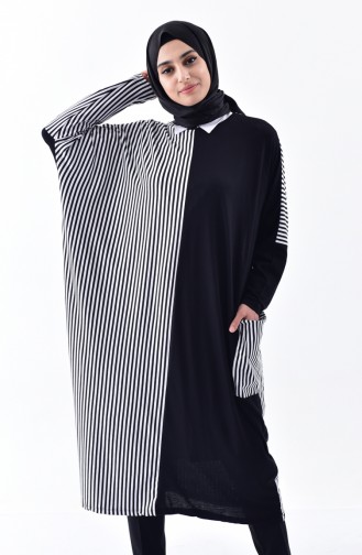 Stripe Flywheel Tunic 9005-01 Black 9005-01