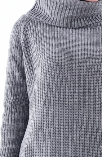 Pull Tricot Col Roulé 4023-15 Fumé 4023-15