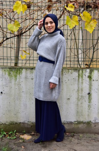 Grau Pullover 4017-09