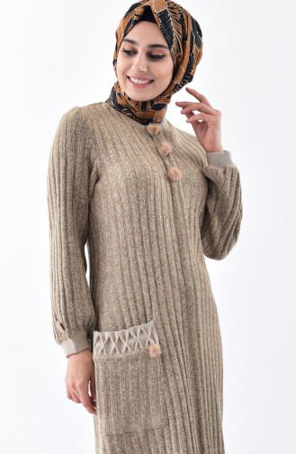 SUKRAN Pocket Knitwear Cardigan 35878-03 Mink 35878-03