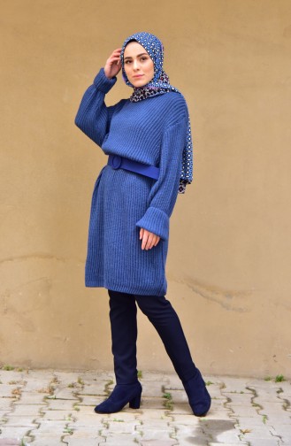 iLMEK Knitwear Sweater 4017-03 Indigo 4017-03