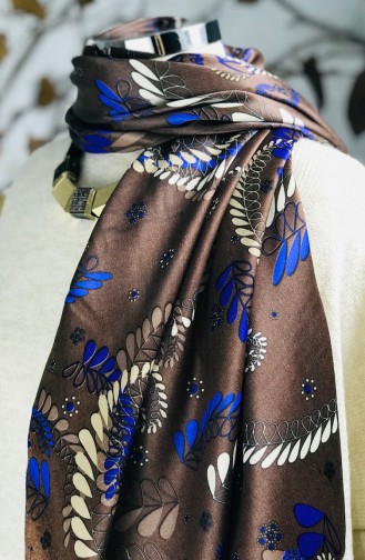 Patterned Cotton Shawl 60454-01 Brown 60454-01