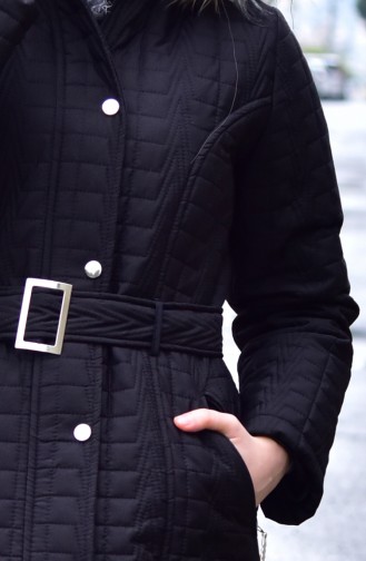Hooded lined Coat 15043-03 Black 15043-03