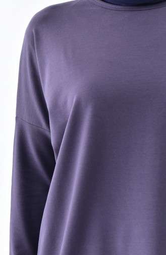 Bat Sleeve Basic Tunic 7356-01 Purple 7356-01