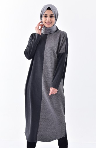 Bat Sleeve Long Tunic 7363A-01 Anthracite Gray 7363A-01