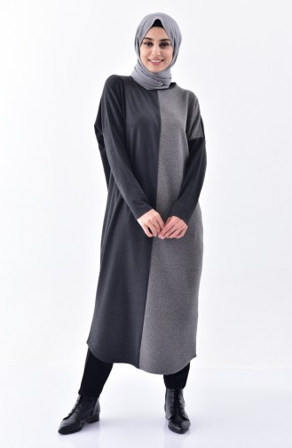 Bat Sleeve Long Tunic 7363A-01 Anthracite Gray 7363A-01