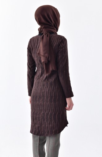 Patterned Tunic 1060-01 Dark Brown 1060-01