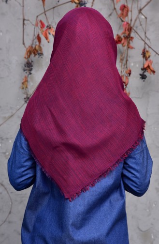 Cotton Scarf 2144-07 Claret Red Navy Blue 2144-07