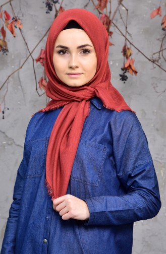 Cotton Scarf  2144-09 Tile Red 2144-09