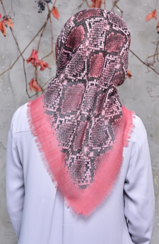 Patterned Cotton Shawl 2147-15 Dusty Rose 2147-15
