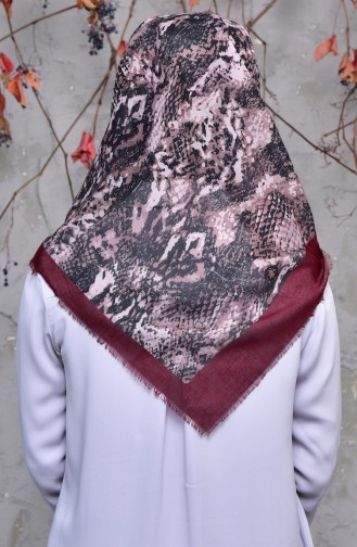 Patterned Scarf 901412-12 Maroon 901412-12