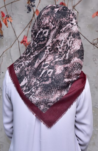 Patterned Scarf 901412-12 Maroon 901412-12