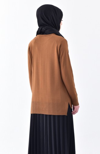 iLMEK Knitwear Asymmetric Sweater 4038-05 Taba 4038-05