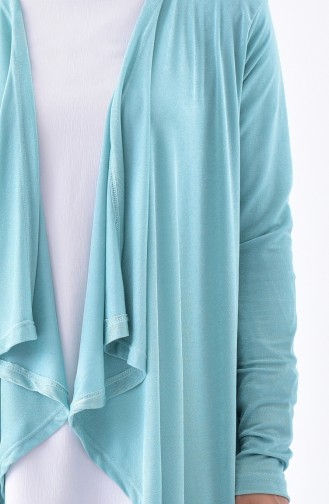 Long Gilet Basic 8188-08 Vert Menthe 8188-08