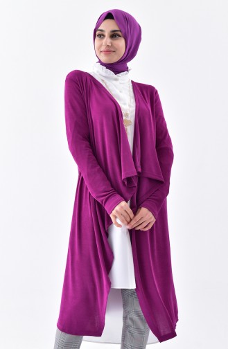 BWEST Basic Long Cardigan 8188-12 Plum 8188-12