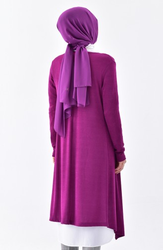 Long Gilet Basic 8188-12 Plum 8188-12