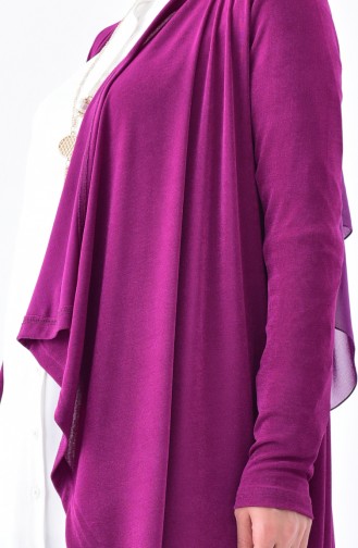 Long Gilet Basic 8188-12 Plum 8188-12
