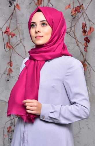 Plain Cotton Shawl 19045-13 Dark Fuchsia 19045-13