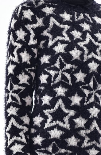 iLMEK Patterned Knitwear Sweater 3292-01 Black 3292-01