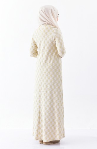 Sefa Merve Umre Elbisesi 7124-01 Krem