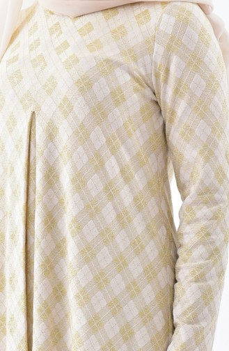 Sefa Merve Umre Elbisesi 7124-01 Krem