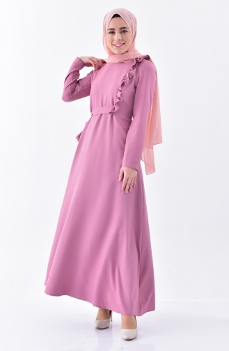 Frilled Dress 0197A-01 Dark Dusty Rose 0197A-01