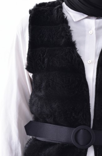 Furry Vest 70129-01 Black 70129-01