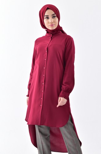 Frilly Tunic 8105-05 Claret Red 8105-05