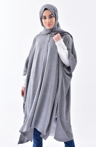 Poncho a Boutons 4029-06 Gris 4029-06