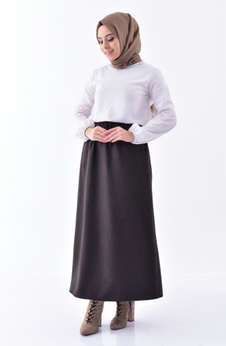 Patterned Skirt 1062-01 Brown 1062-01