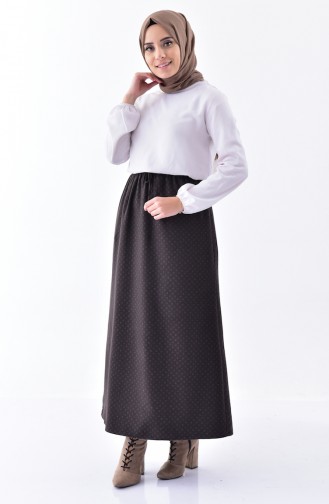 Patterned Skirt 1062-01 Brown 1062-01