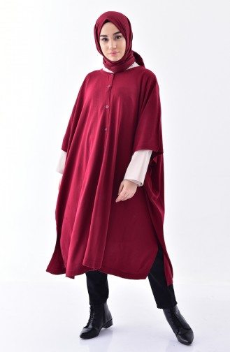 Poncho a Boutons 4029-03 Plum 4029-03