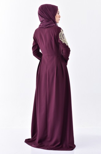 Weinrot Hijab Kleider 81638-03