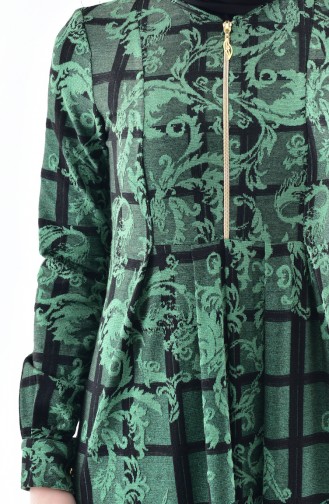 Robe a Motifs 7134-03 Vert emeraude 7134-03