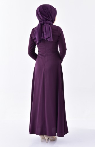 Frill Detail Dress 0205-04 Purple 0205-04