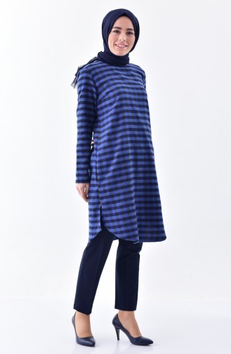 Checkered Tunic 1059-01 Indigo 1059-01