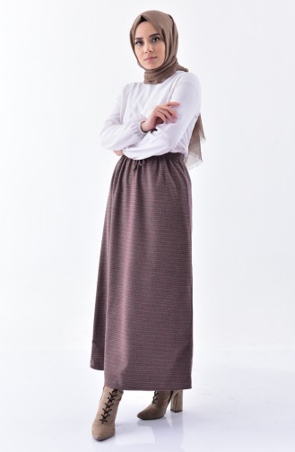 Patterned Skirt 1054-02 Damson 1054-02