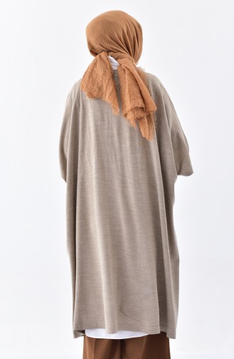 Poncho mit Knopf 4029-01 Nerz 4029-01