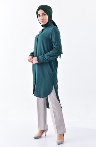 Frilly Tunic 8105-07 Emerald Green 8105-07