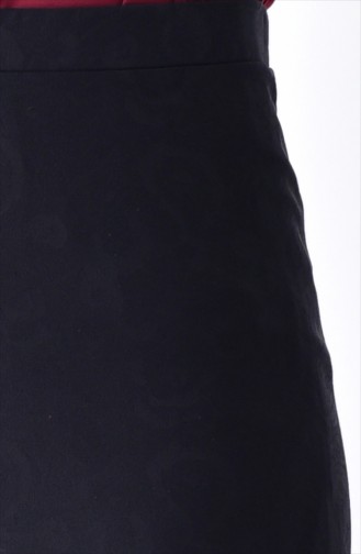 DURAN Elastic Waist Jacquard Skirt 8001-01 Black 8001-01