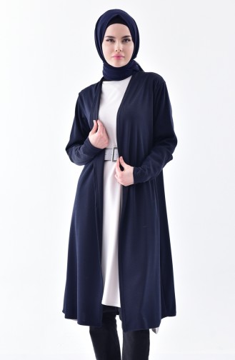 Long Cardigan 7520B-01 Navy Blue 7520B-01