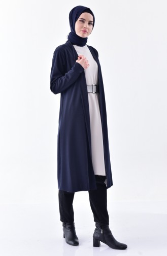 Long Cardigan 7520B-01 Navy Blue 7520B-01