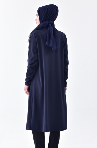 Gilet Long 7520B-01 Bleu Marine 7520B-01
