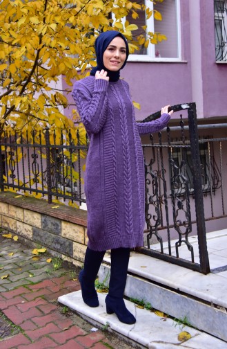 Knitwear Knit Pattern Tunic 8084-05 Purple 8084-05