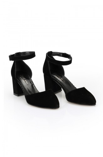 Women High-Heel Shoes 11262-01 Black Suede 11262-01