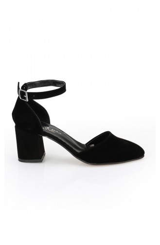 Women High-Heel Shoes 11262-01 Black Suede 11262-01
