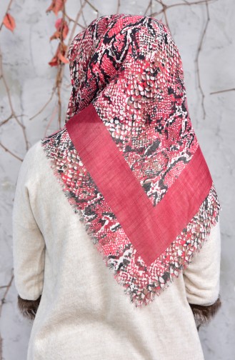 Echarpe Cotton a Motifs 2144-08 Bordeaux 2148-08